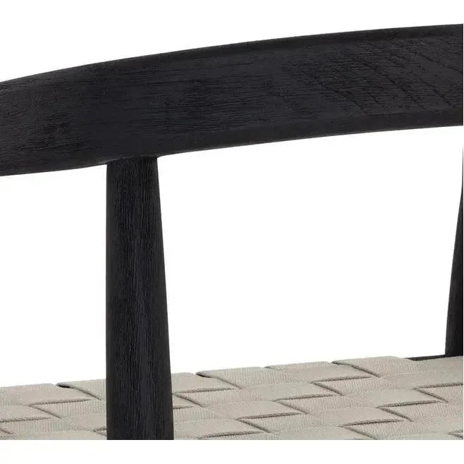 Cayman Dining Armchair Charcoal Teak Wood-Outdoor Dining Chairs-SUNPAN-LOOMLAN