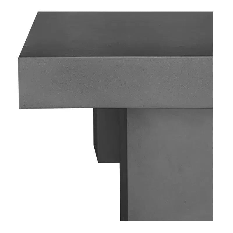 Cement Outdoor Dining Table Grey-Outdoor Dining Tables-Moe's Home-LOOMLAN