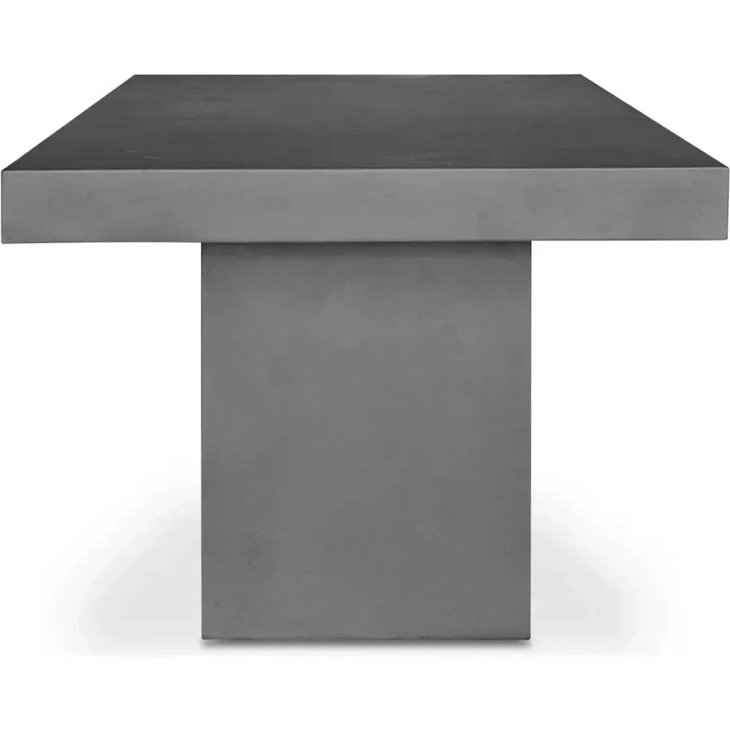 Cement Outdoor Dining Table Grey-Outdoor Dining Tables-Moe&#39;s Home-LOOMLAN