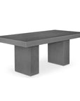 Cement Outdoor Dining Table Grey-Outdoor Dining Tables-Moe's Home-LOOMLAN