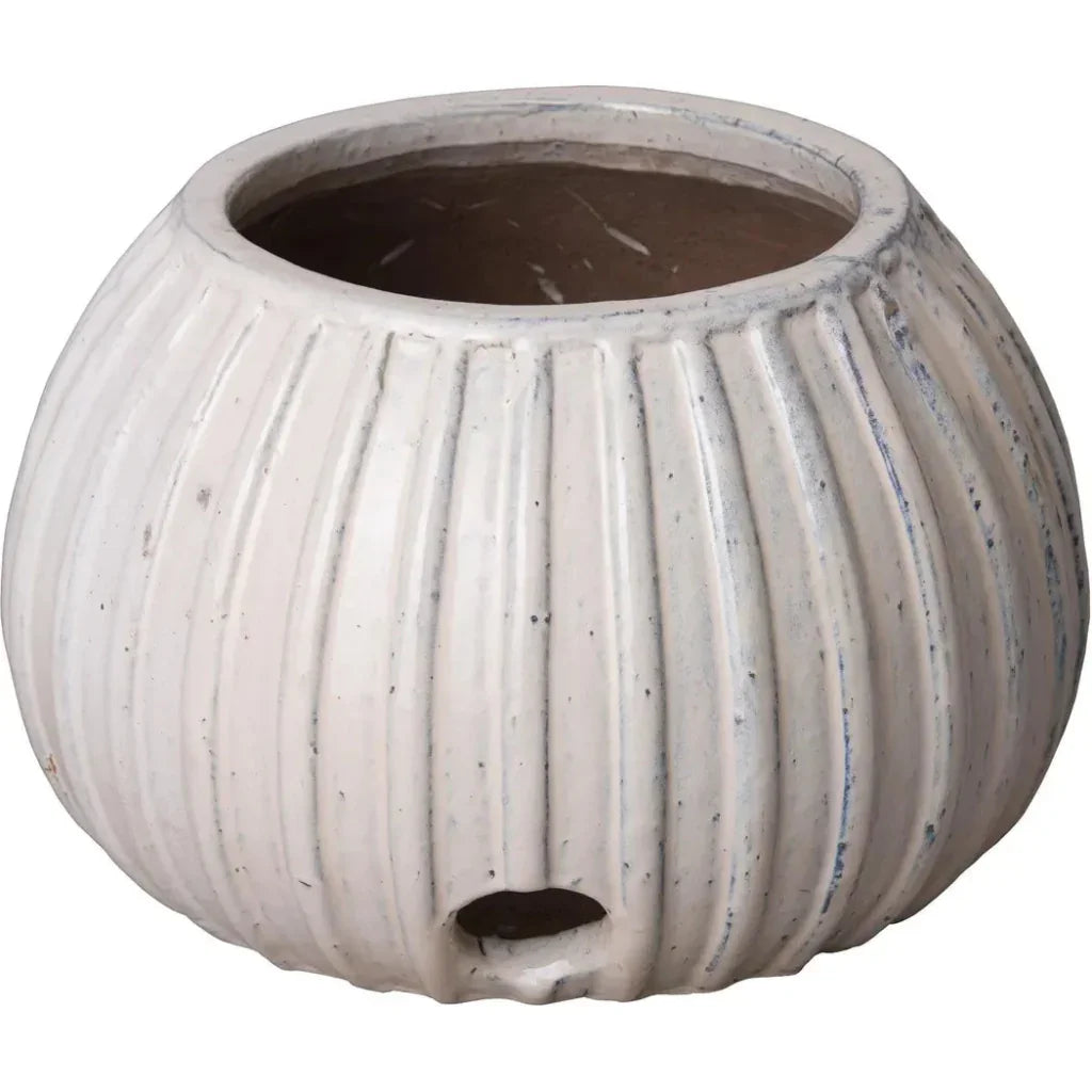 Emissary Ceramic Hose Round Planter
