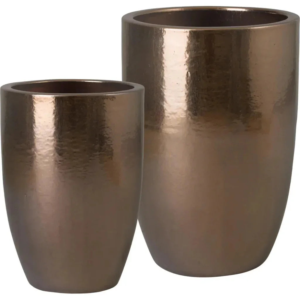 Emissary Ceramic Round Tall Planter