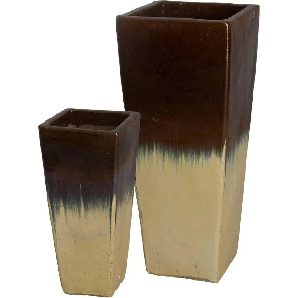 Emissary Ceramic Tall Square Planter