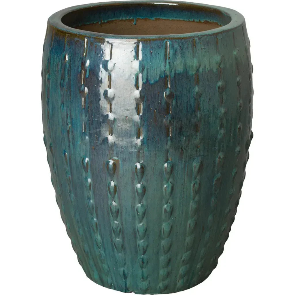 Emissary Ceramic Tall Stud Round Planter