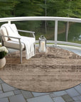 LOOMLAN Rugs Charix Brown Washable Indoor-Outdoor Rug