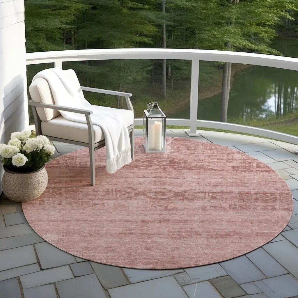 LOOMLAN Rugs Charix Pink Washable Indoor-Outdoor Rug