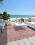 LOOMLAN Rugs Charix Pink Washable Indoor-Outdoor Rug