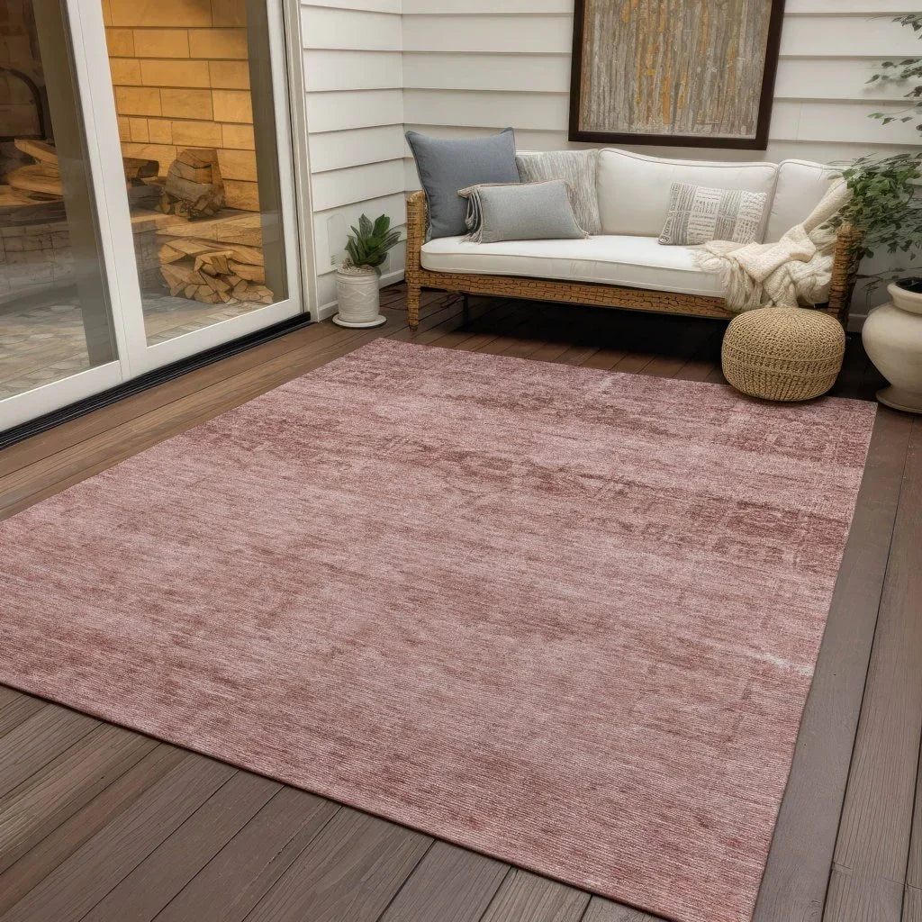 LOOMLAN Rugs Charix Pink Washable Indoor-Outdoor Rug