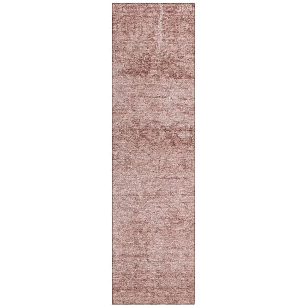 LOOMLAN Rugs Charix Pink Washable Indoor-Outdoor Rug