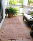 LOOMLAN Rugs Charix Pink Washable Indoor-Outdoor Rug