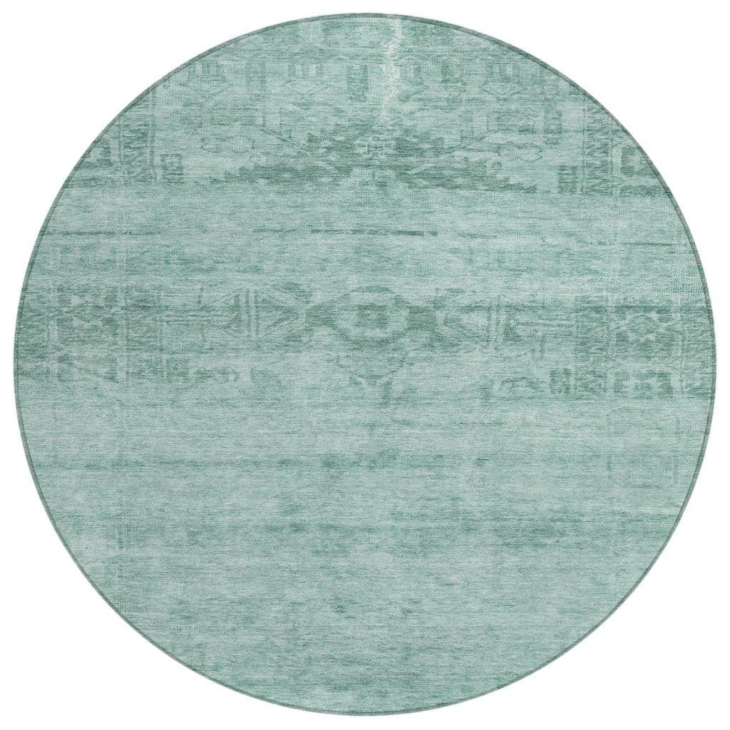 LOOMLAN Rugs Charix Teal Washable Indoor-Outdoor Rug