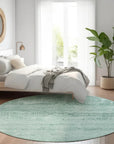 LOOMLAN Rugs Charix Teal Washable Indoor-Outdoor Rug