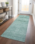 LOOMLAN Rugs Charix Teal Washable Indoor-Outdoor Rug