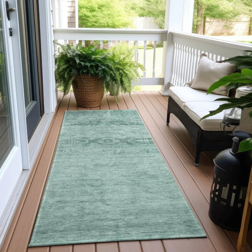 LOOMLAN Rugs Charix Teal Washable Indoor-Outdoor Rug