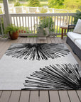 Addison Rugs Circles Black Washable Indoor-Outdoor Rug