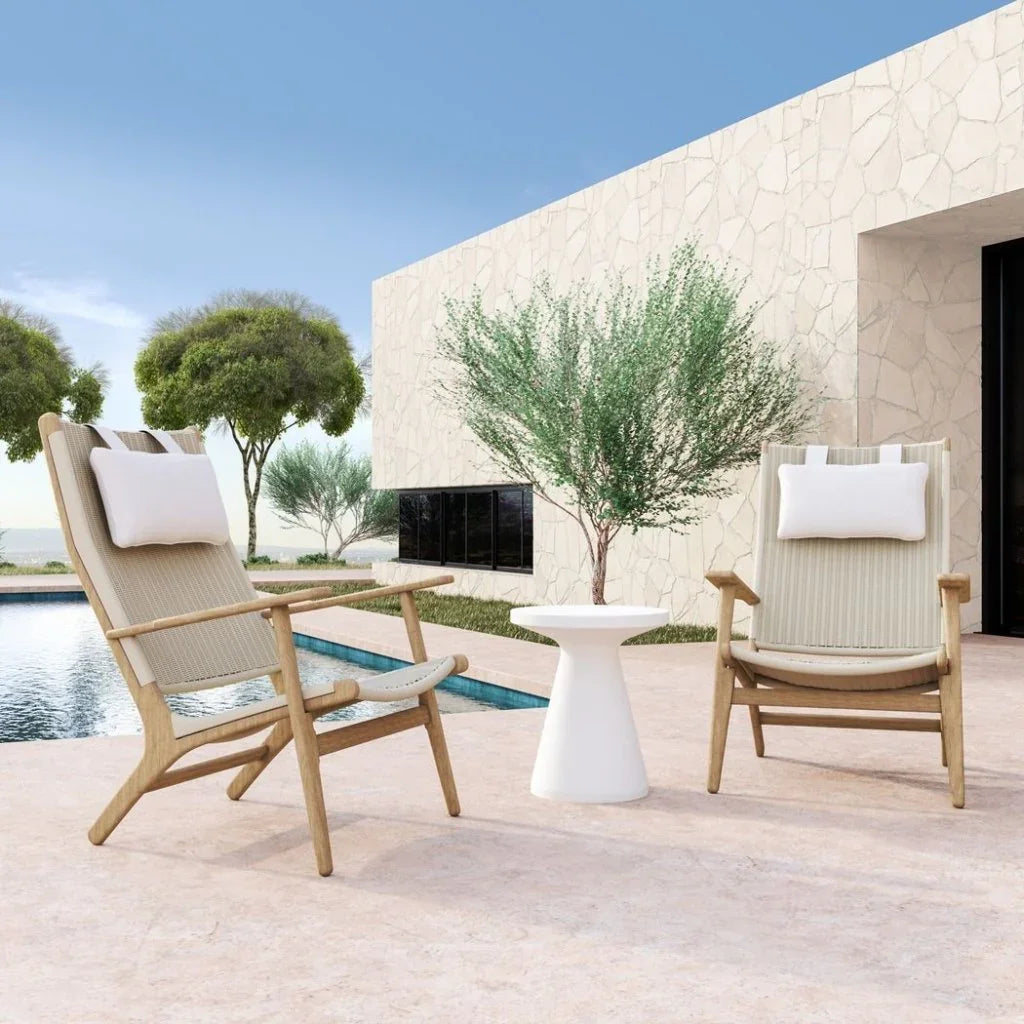 Sunset West Coastal Cushionless Highback Outdoor Chair