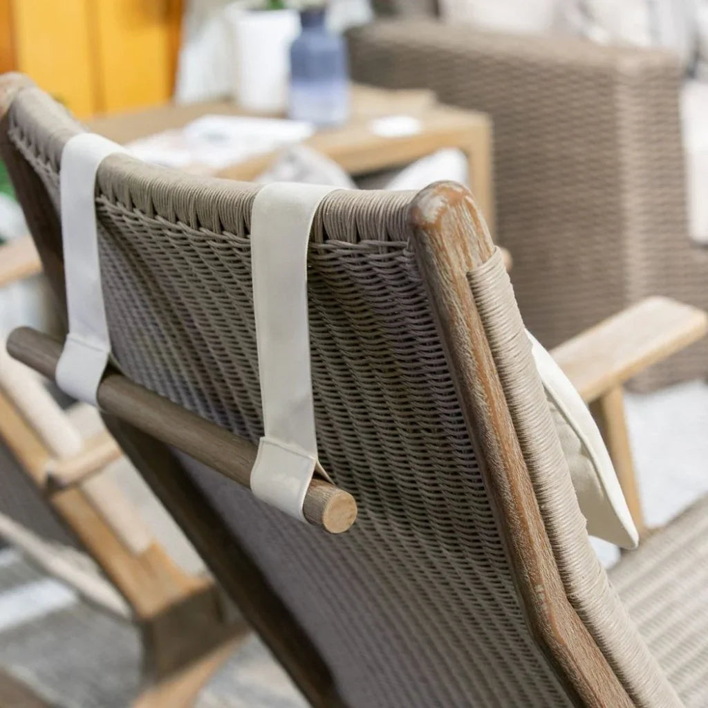 Sunset West Coastal Cushionless Highback Outdoor Chair