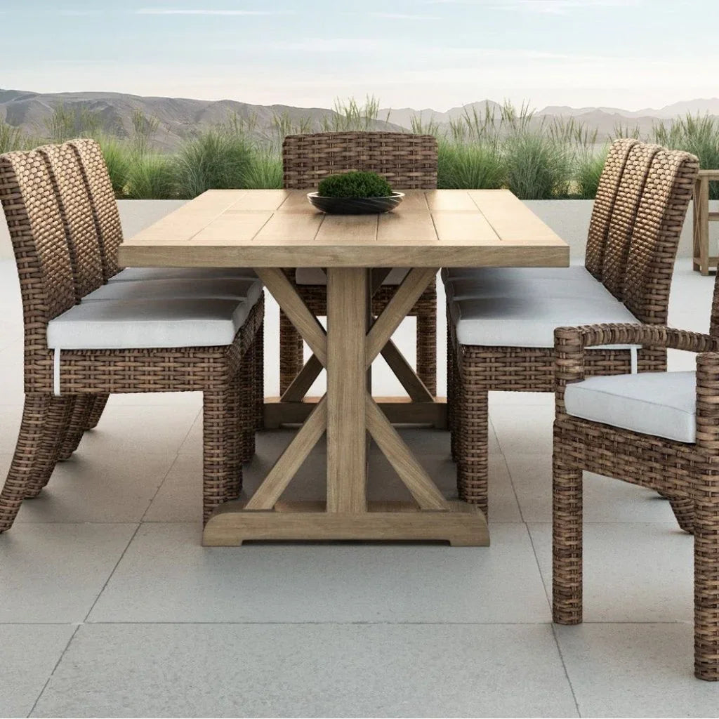 Sunset West Coastal Teak Durable Outdoor Dining Table