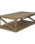 Sunset West Coastal Teak Durable X Outdoor Coffee Table