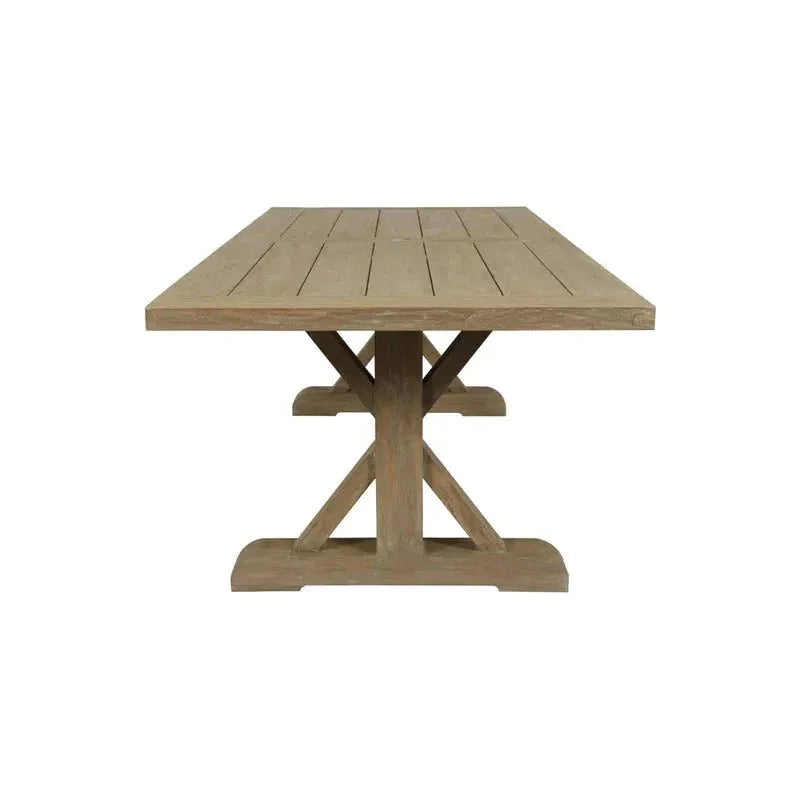 Sunset West Coastal Teak Modern Outdoor Dining Table