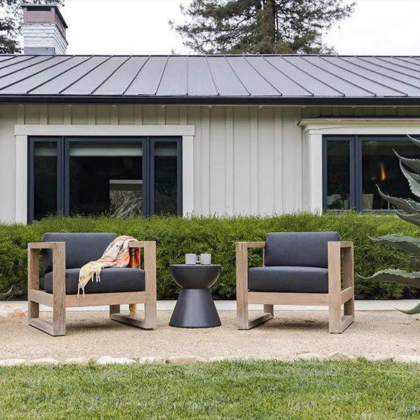Sunset West Coastal Teak Sunbrella Outdoor Club Chair