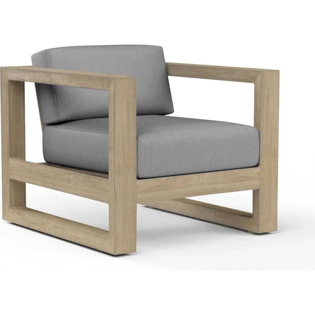Sunset West Coastal Teak Sunbrella Outdoor Club Chair
