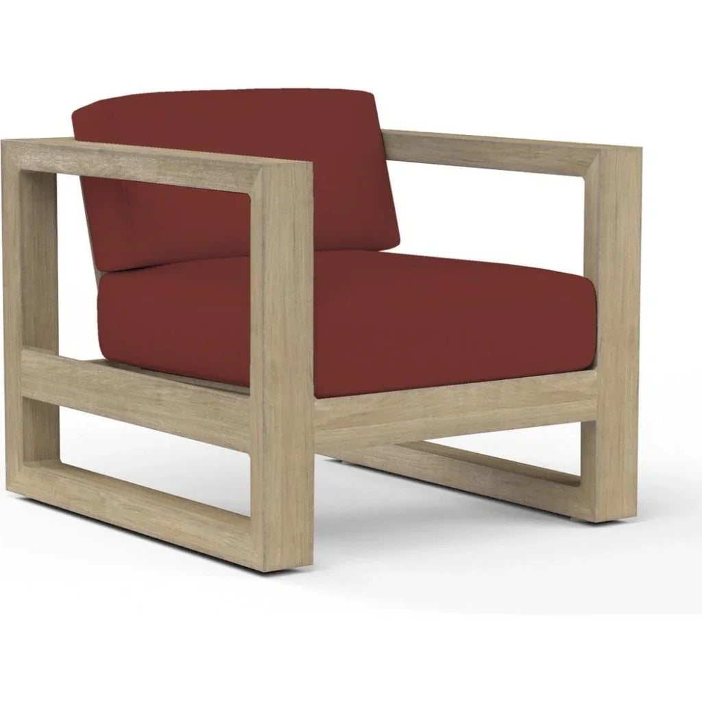 Sunset West Coastal Teak Sunbrella Outdoor Club Chair