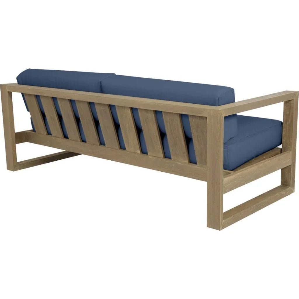 Sunset West Coastal Teak Sunbrella Outdoor Couch