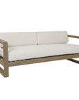 Sunset West Coastal Teak Sunbrella Outdoor Couch