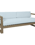 Sunset West Coastal Teak Sunbrella Outdoor Couch
