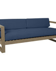 Sunset West Coastal Teak Sunbrella Outdoor Couch