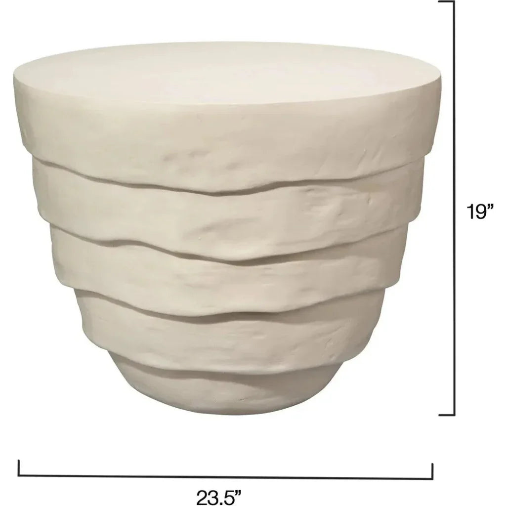 Jamie Young Concentric Fiber Glass Round Outdoor Side Table