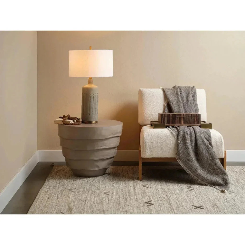 Jamie Young Concentric Fiber Glass Round Outdoor Side Table