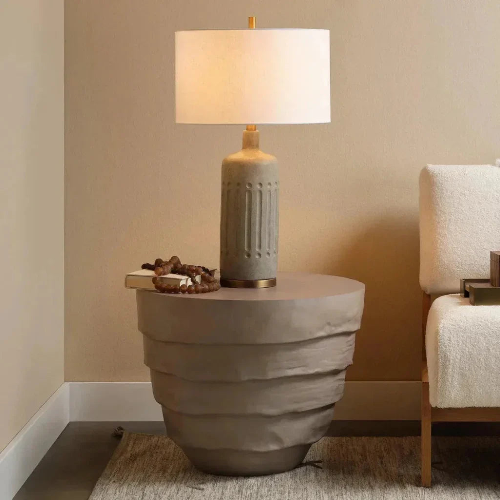 Jamie Young Concentric Fiber Glass Round Outdoor Side Table