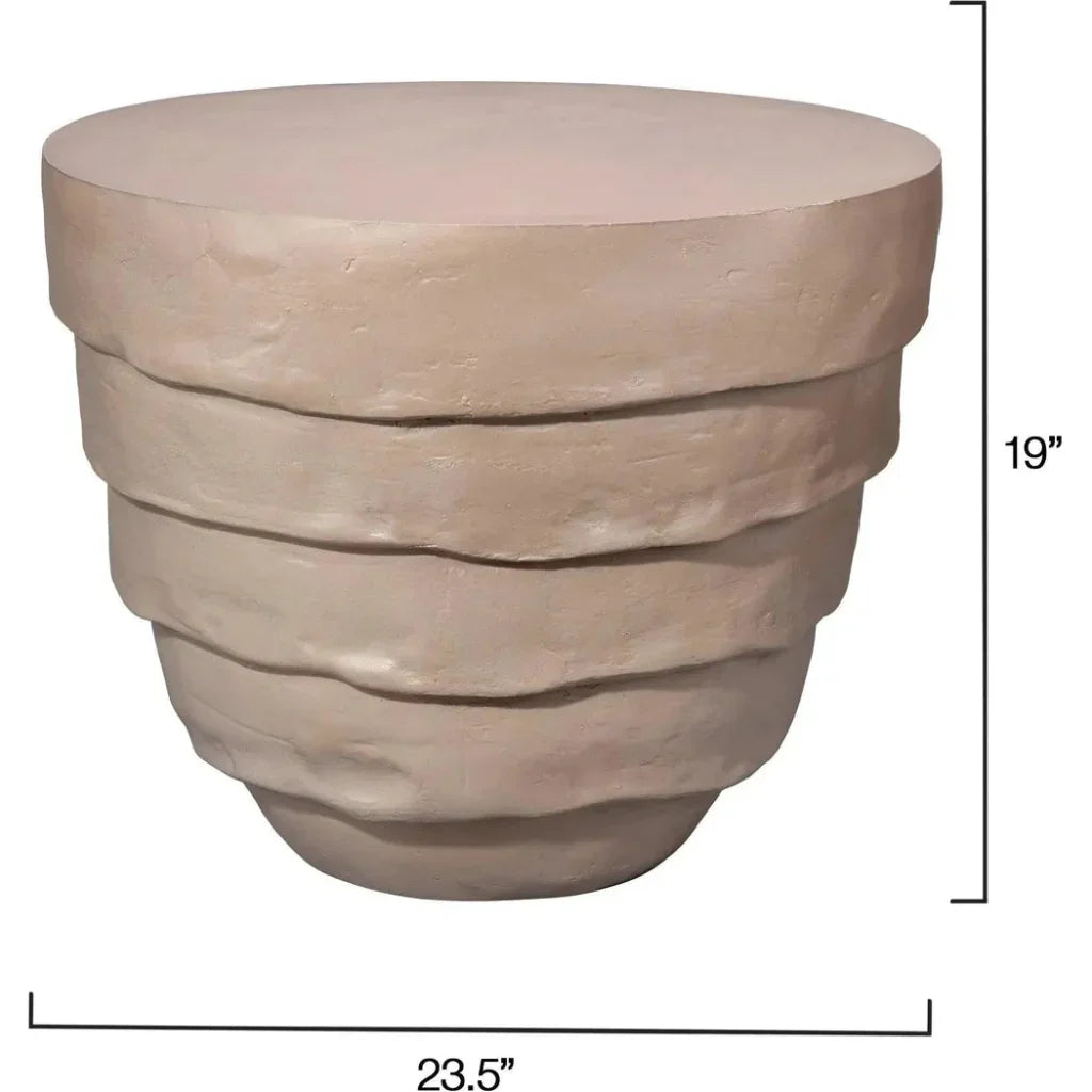 Jamie Young Concentric Fiber Glass Round Outdoor Side Table