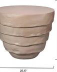 Jamie Young Concentric Fiber Glass Round Outdoor Side Table