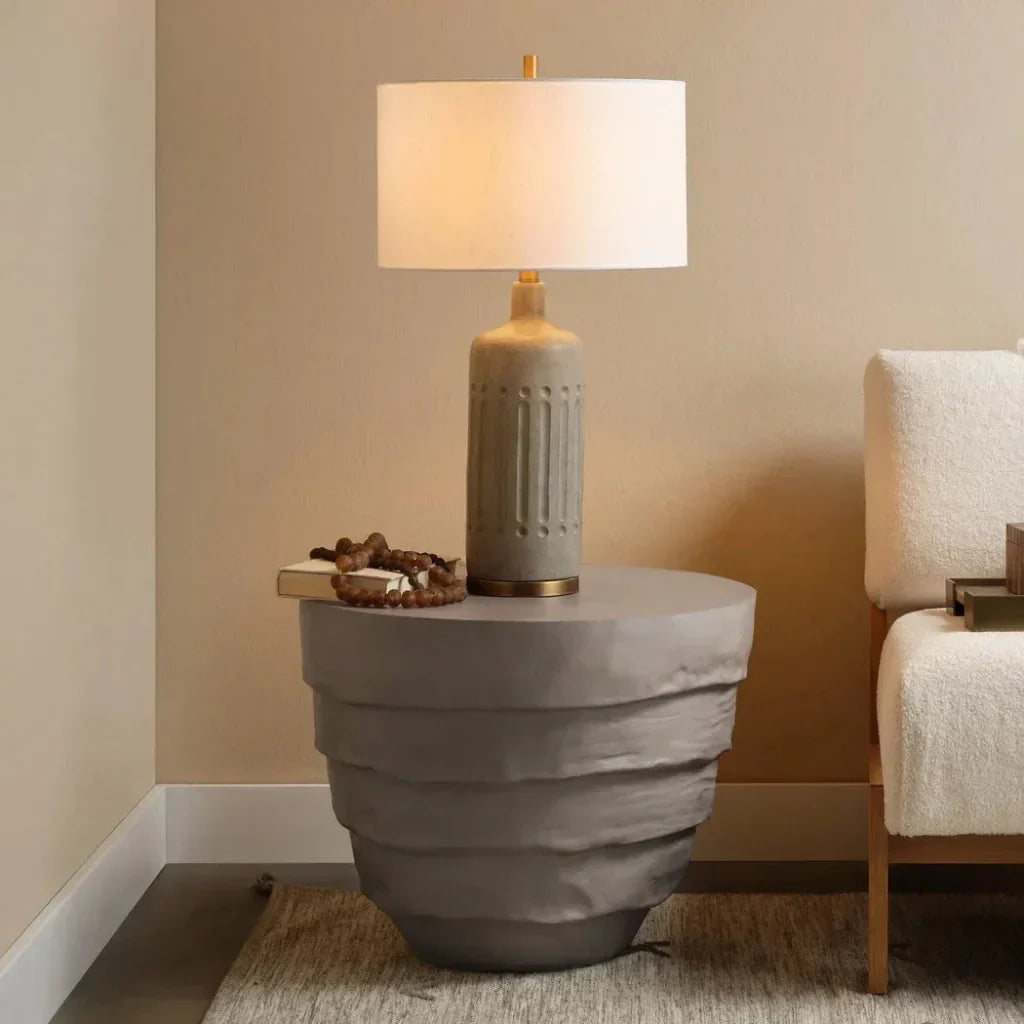 Jamie Young Concentric Fiber Glass Round Outdoor Side Table