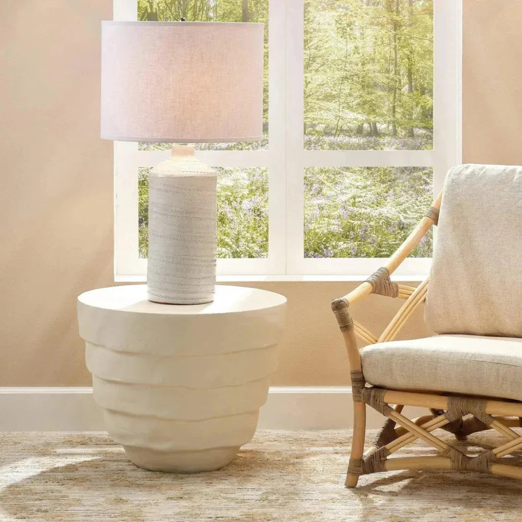 Jamie Young Concentric Fiber Glass Round Outdoor Side Table