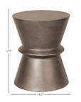 LH Home Concrete Hourglass Concrete Outdoor Side Table