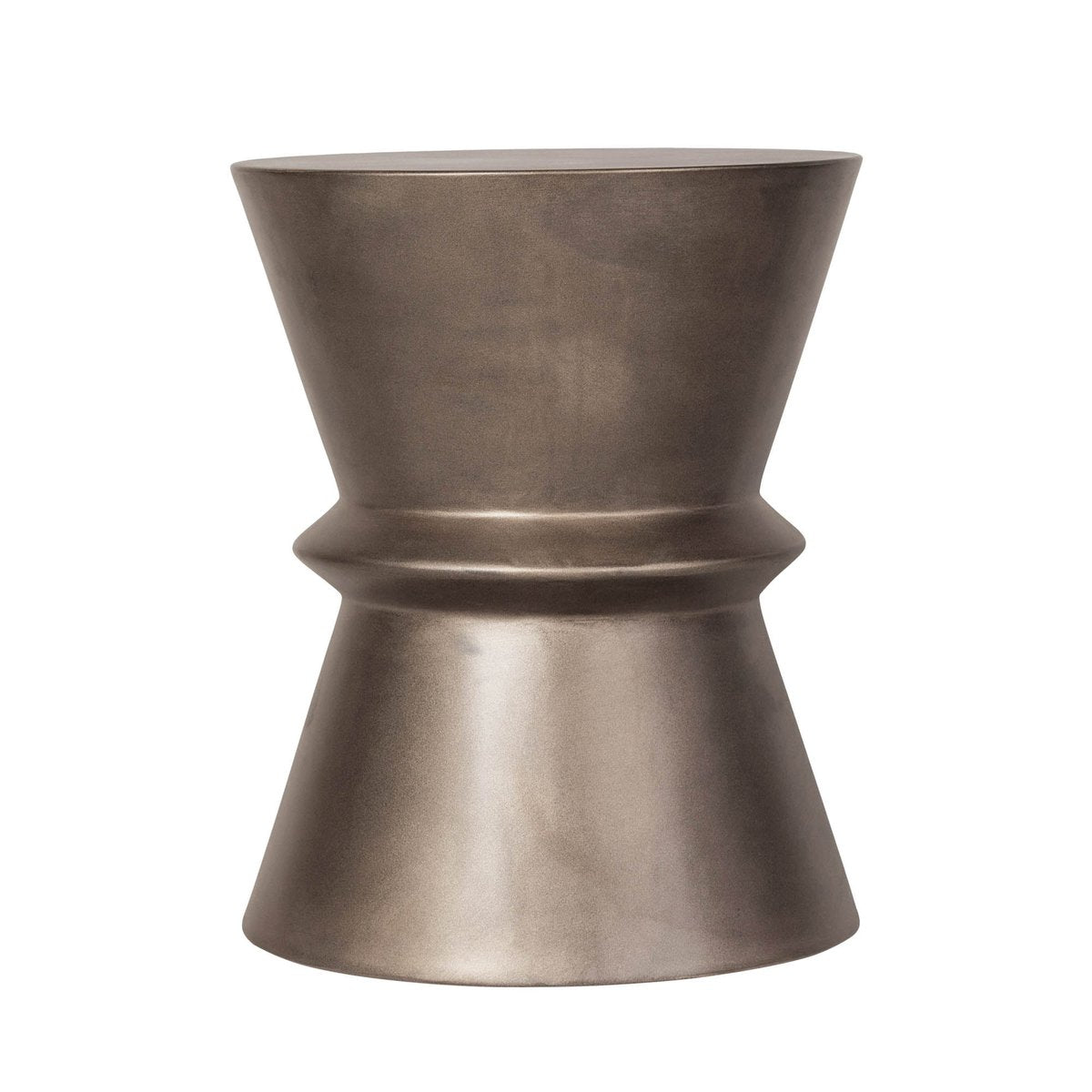 LH Home Concrete Hourglass Concrete Outdoor Side Table