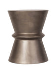 LH Home Concrete Hourglass Concrete Outdoor Side Table