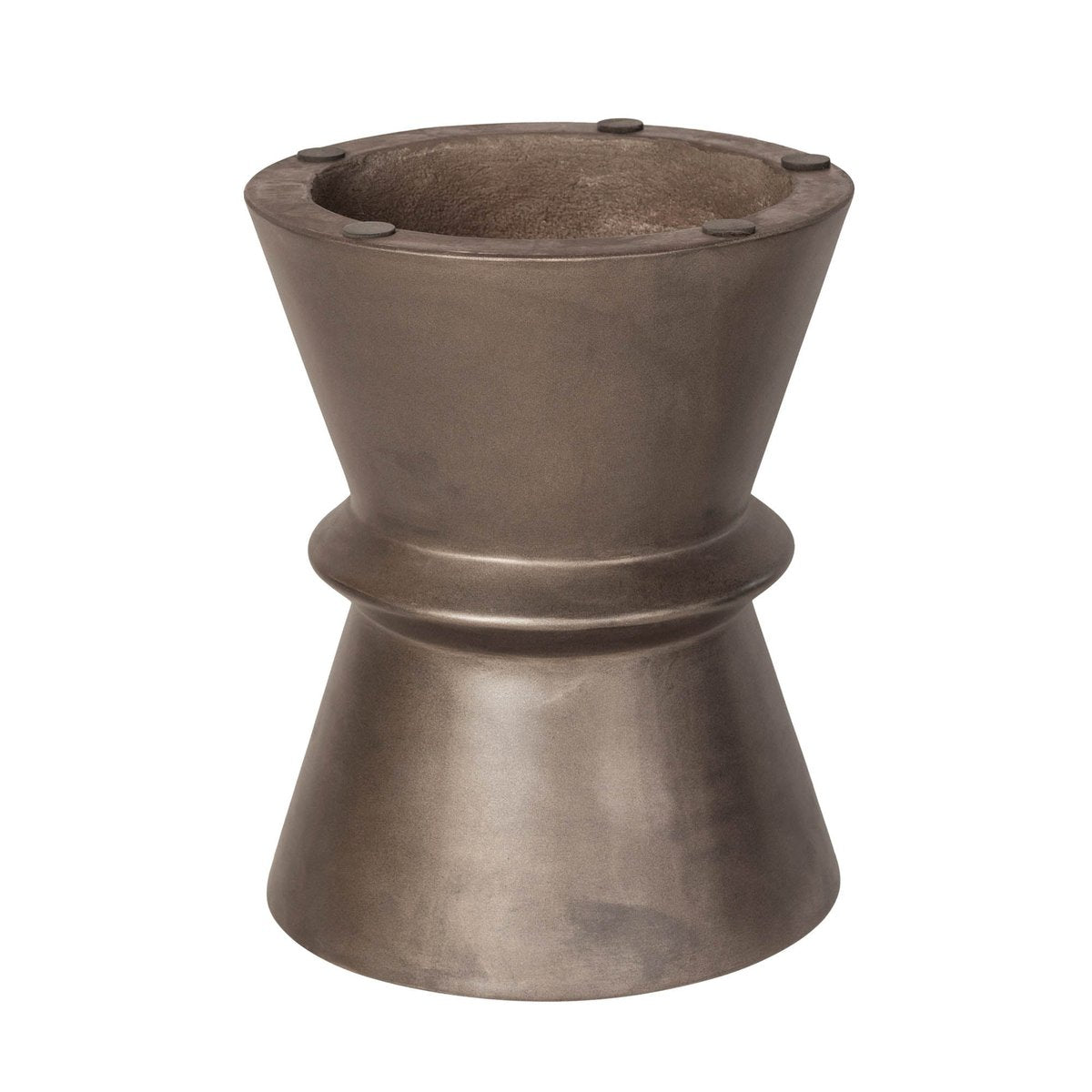LH Home Concrete Hourglass Concrete Outdoor Side Table