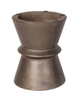 LH Home Concrete Hourglass Concrete Outdoor Side Table