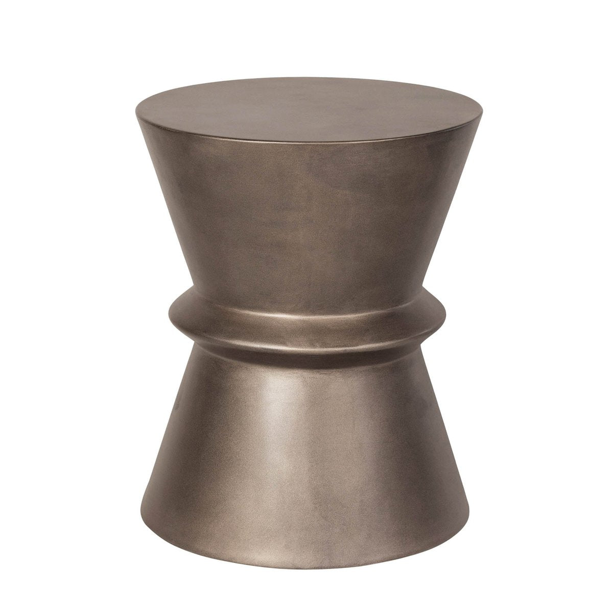 LH Home Concrete Hourglass Concrete Outdoor Side Table