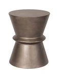 LH Home Concrete Hourglass Concrete Outdoor Side Table