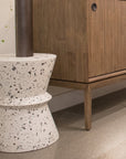 LH Home Concrete Hourglass Terrazzo Ourdoor Side Table