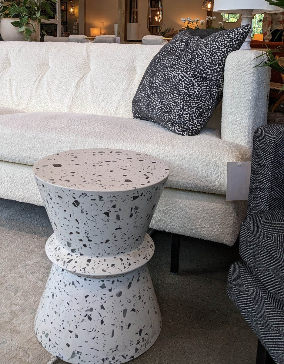LH Home Concrete Hourglass Terrazzo Ourdoor Side Table