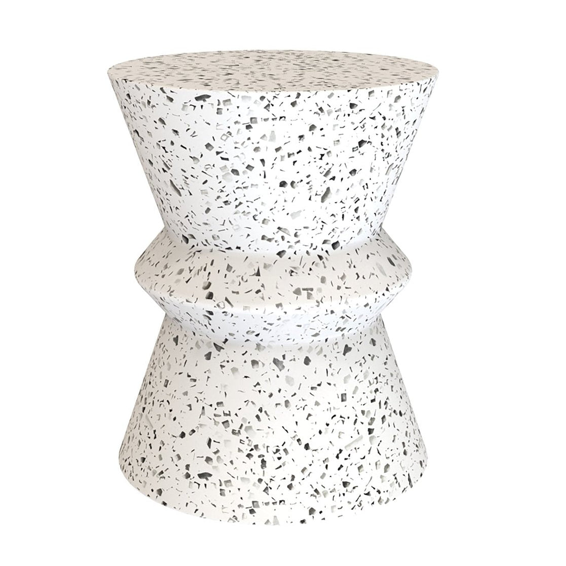LH Home Concrete Hourglass Terrazzo Ourdoor Side Table
