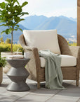 LH Home Concrete Inverted Concrete Outdoor Side Table