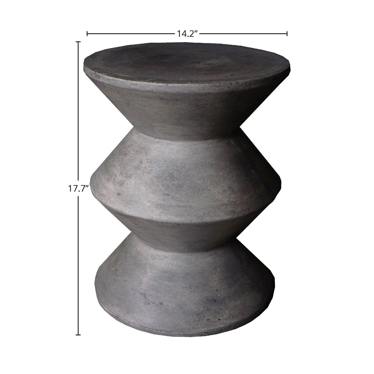 LH Home Concrete Inverted Concrete Outdoor Side Table